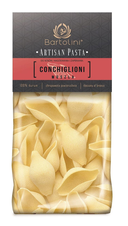 BARTOLINI Makkaroni Muscheln aus Hartweizengrieß, 300 g, getrocknete italienische Pastasorte, ideal für Pasta-Gerichte