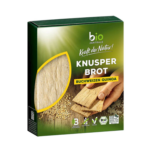 Glutenfreier Buchweizen und Quinoa von BIO ZENTRALE, 100 g, nährstoffreich, in einer transparenten Verpackung sichtbar