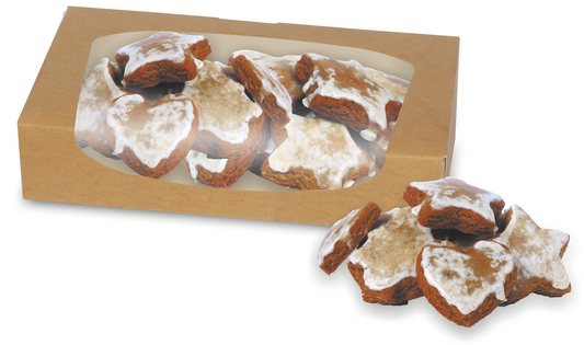Bio-Piernikis von JUCHOWO, 250 g, traditionelle deutsche Lebkuchen mit Nüssen und Gewürzen, auf heller Oberfläche liegend