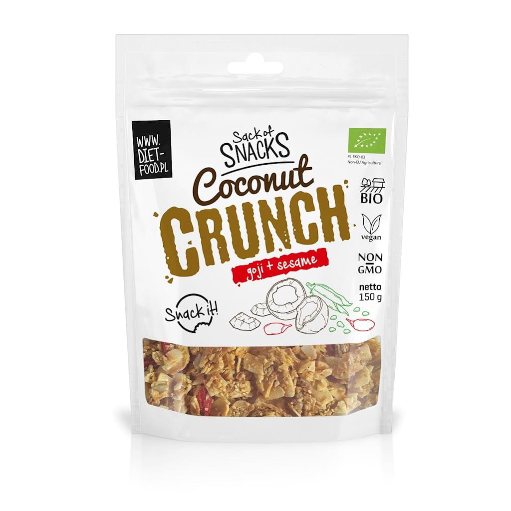 CRUNCHES KOKONUS, GOJI-NOKHOT VA BIO-URUG‘LAR BILAN 150 g - DIET-OVQAT Zweitbild