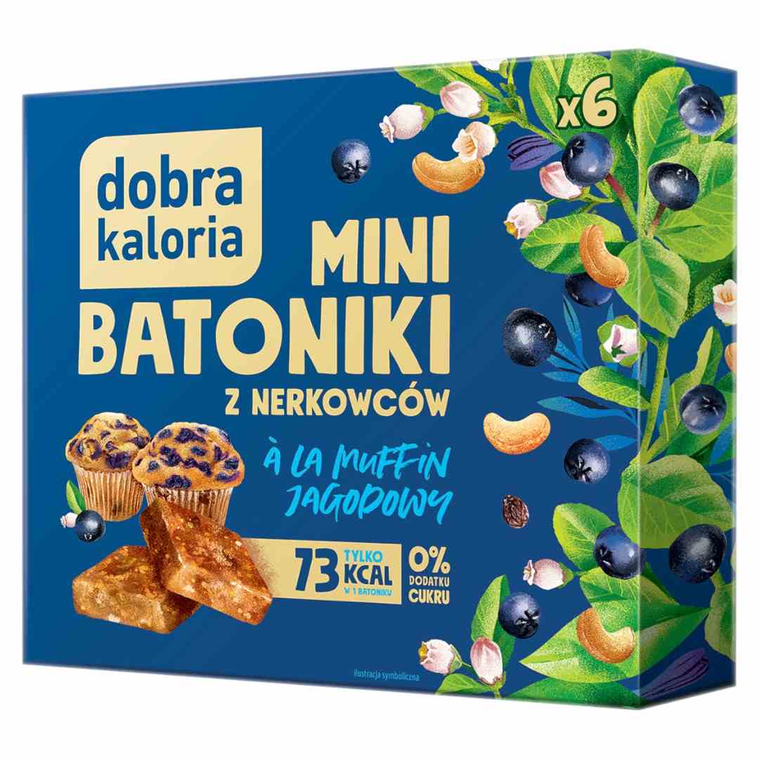 Gute Kaloria Mini Barra de Caju Estilo Muffin Mirtilo 102g Imagem secundária do produto