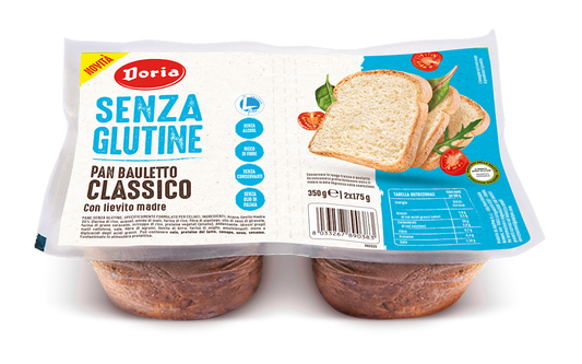 Glutenfreies klassisches Toastbrot von DORIA, 2 x 175 g, frisch gebacken, goldbraun und knusprig, perfekt für Frühstück und Snacks