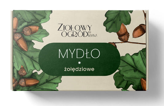 Zöldende Seife mit Kräuterduft, 100 g, von DARY NATURY - Ziołowy Ogród by Jozka, natürliche Kräuterseife in grüner Verpackung
