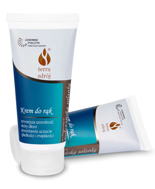 Feuchtigkeitsspendende Handcreme von TERRA ZDRÓJ, regenerierende Pflege für trockene Hände in 100 g.
