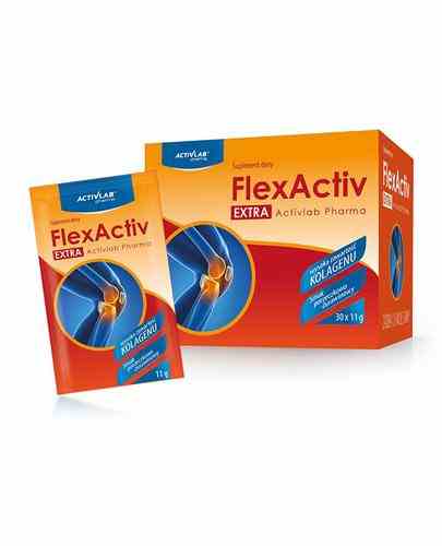 AktivLab FlexActiv EXTRA, 30 Beutel à 11 g, praktische Nahrungsergänzung mit Flexibilität und Unterstützung für Gelenke.