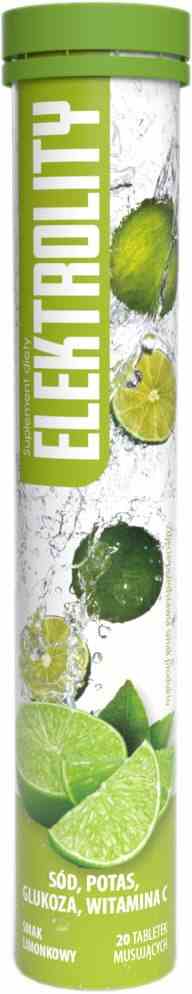 AktivLab Elektrolyt-Tabletten mit Limettengeschmack, 20 Stück, praktische Ergänzung für Elektrolyt- und Mineralstoffzufuhr.