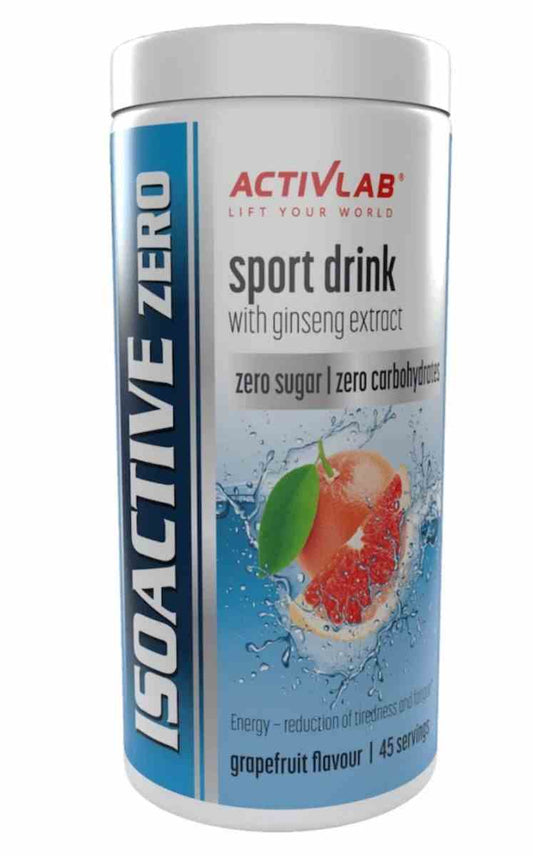 AktivLab Isoactive Zero Grapefruit-Geschmack, 225 g, Pulver in Dose, Sportgetränk mit fruchtigem Grapefruit-Aroma, energiereich und erfrischend
