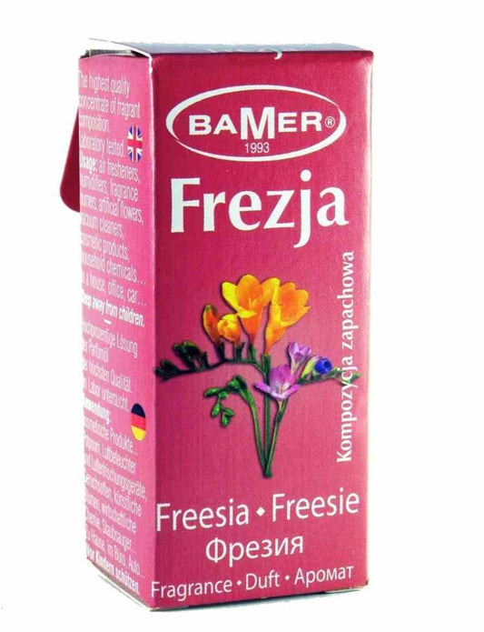 BAMER Duftkomposition Freesie in 7 ml Flasche, blumiger Duft, natürliche Duftmischung, ideal für Aromatherapie und Raumduft