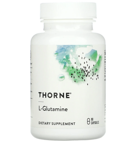 L-Glutamin Kapseln von Thorne Research, Nahrungsergänzungsmittel für Muskelregeneration und Darmgesundheit, 90 Kapseln
