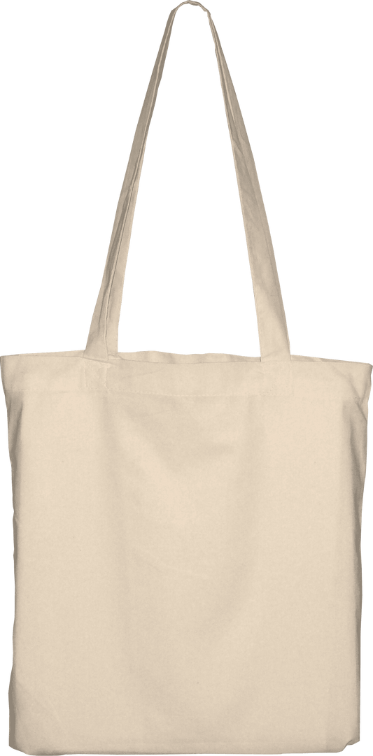 Ecru Baumwolltasche mit langem Griff, 37x42 cm, von GreenPort, umweltfreundliche Einkaufstasche aus Baumwolle