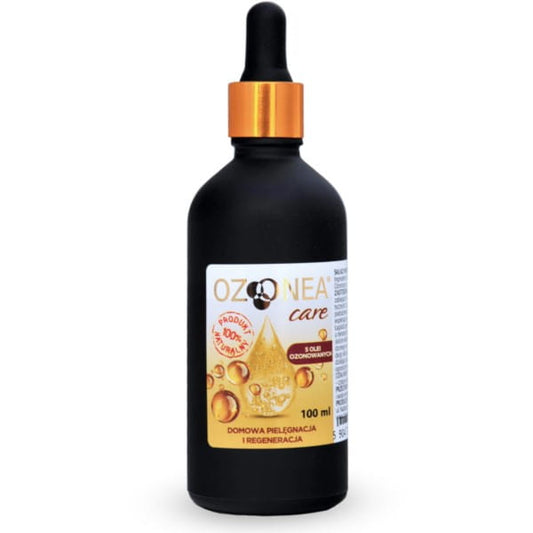 Ozonea Care 100 ml mit Pipette von OZONFIX, dunkle Flasche mit Pipette für Hautpflege, Nahaufnahme
