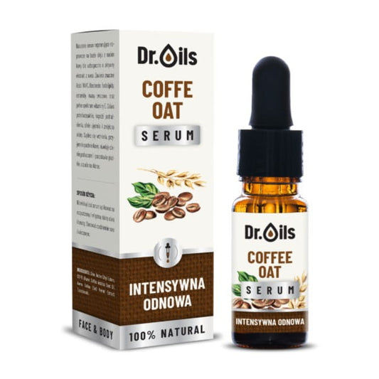 Dr. Oils Serum Kaffee-Hafer in 30 ml Flasche, pflegendes Gesichtsserum mit Kaffee- und Haferextrakten, für gesunde Haut.
