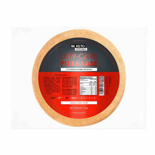 BeKeto glutenfreie Pizzakruste, 150g, knusprige und frische Pizza-Basis für keto und glutenfreie Ernährung.