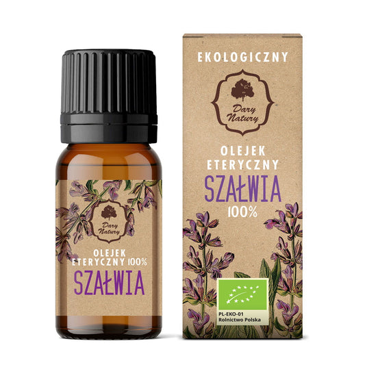 Bio Slavia Eterialöl von Dary Natury, 10 ml Flasche, naturbelassenes ätherisches Öl mit natürlicher Verpackung.