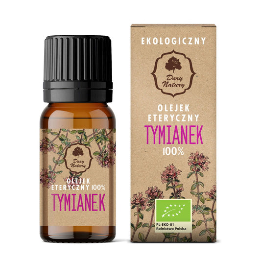Bio Thymöl-Öl von DARY NATURY, 10 ml Flasche, naturbelassenes ätherisches Öl für Aromatherapie und natürliche Pflege.