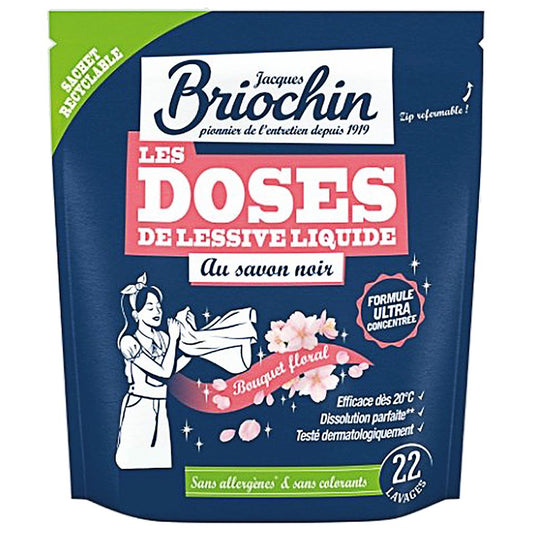 Univerzální květinové mycí kapsle na šedém mýdlovém základu (22 kusů) - BRIOCHIN