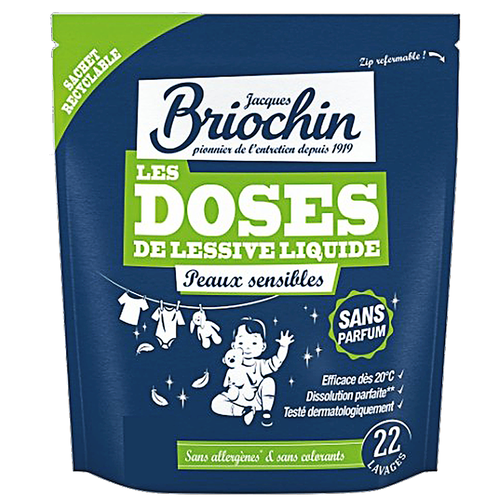 Bezvonné prací kapsle pro citlivou pokožku (22 kusů) - BRIOCHIN