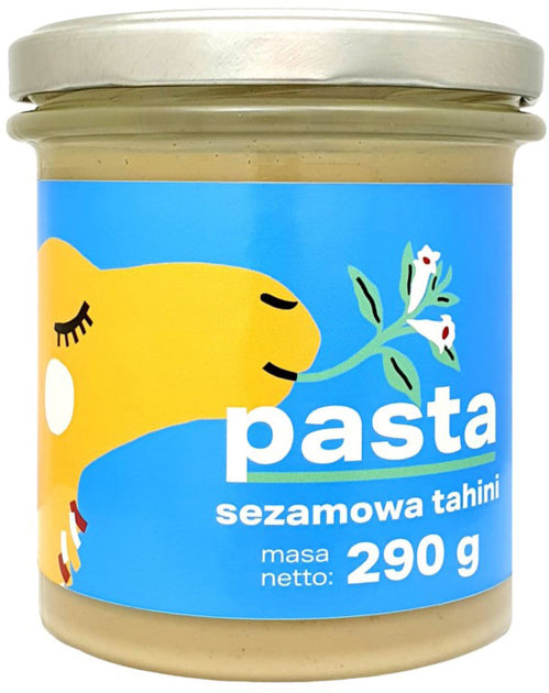 Sesampaste Tahini von PIĘĆ PRZEMIAN, 290g, cremige Paste aus gerösteten Sesamsamen, ideal für Dips und Saucen