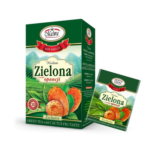Grüner Tee + Kaktusfeige fix 20 x 15g Malwa - Biogo.de