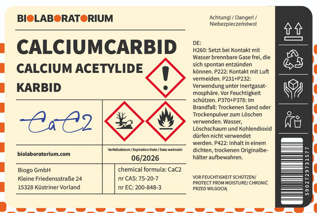 Calciumcarbide 1kg BIOLABORATORIUM Main Image