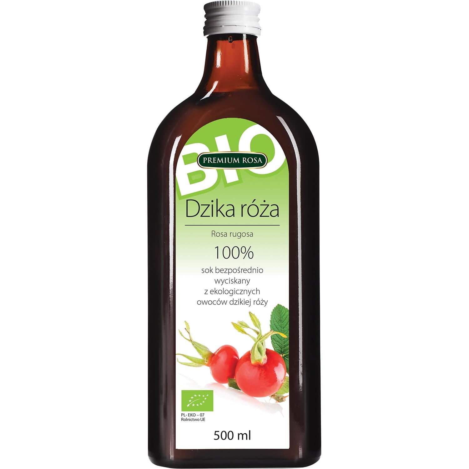 Hagebuttensaft 100% BIO 500ml PREMIUM ROSA - Biogo.de
