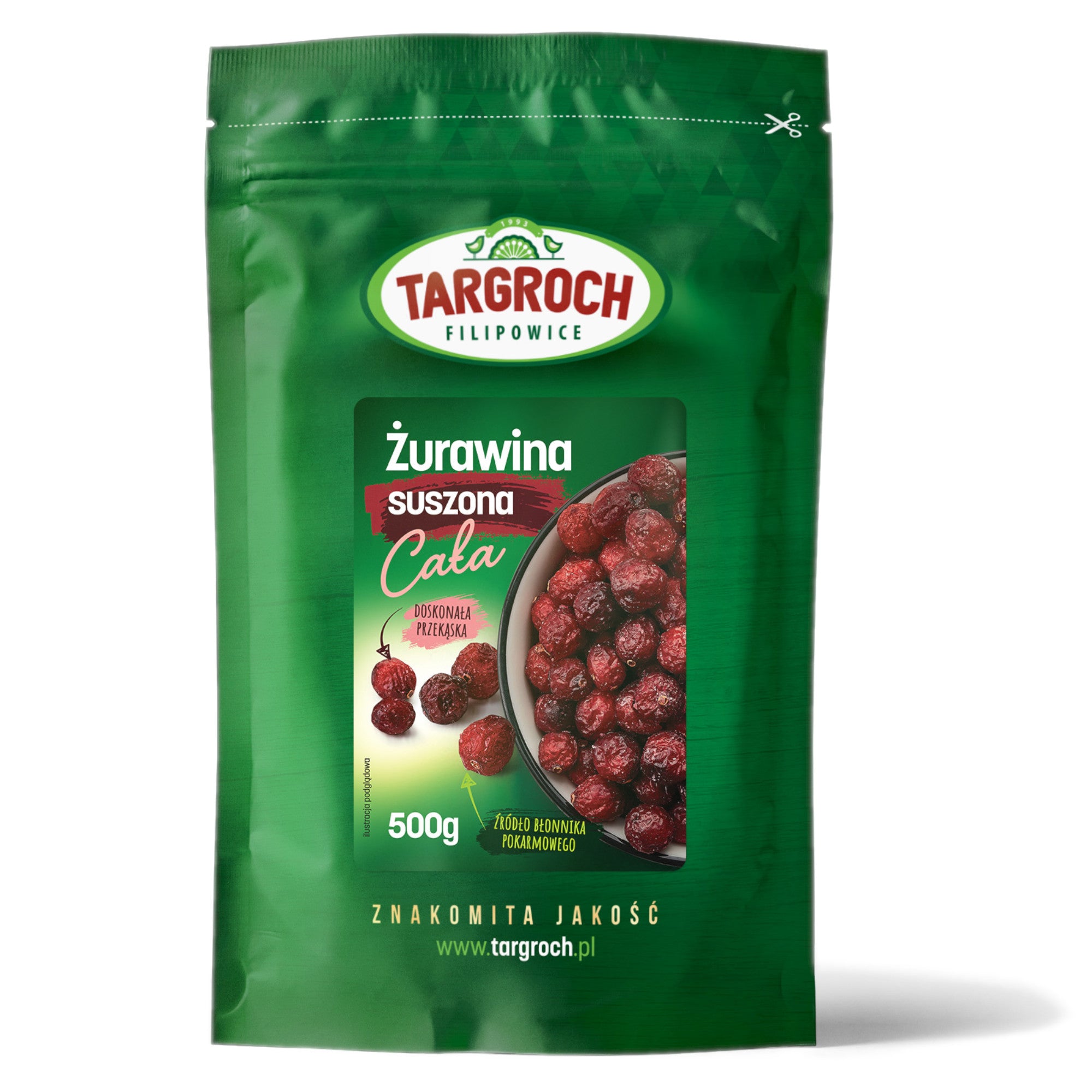 Mirtilli rossi interi secchi 500g TARGROCH Immagine secondaria del prodotto
