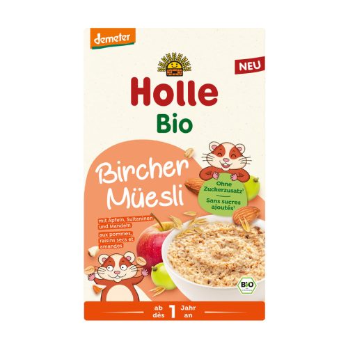 MUSLI BIRCHERA MIT APFEL, RHINES UND ALMELN OHNE ZUCKERZUGABE AB 1 JAHR DEMETER BIO 200 g - HOLLE