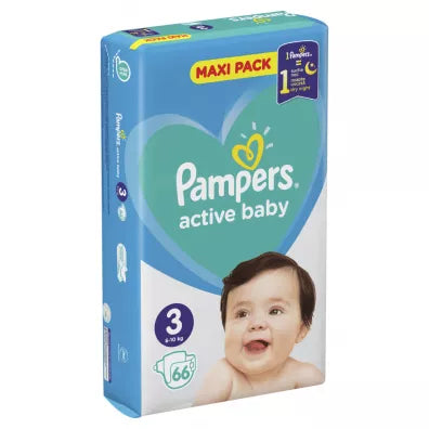 Aktiva Babyblöjor Storlek 3 Pampers 66 st