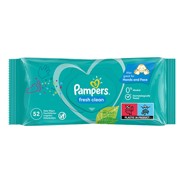 Čerstvé čistící ubrousky Pampers 52 ks
