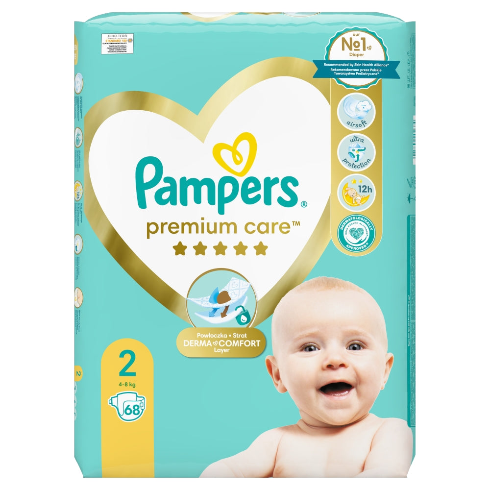 Scutece Premium Care Mărimea 2 Pampers 68 buc