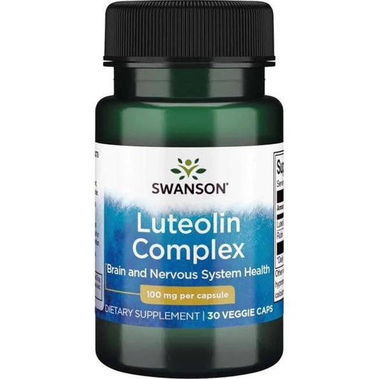 Luteolin-Komplex 30 Kassetten von Swanson Health Products, Nahrungsergänzungsmittel in praktischer Verpackung.