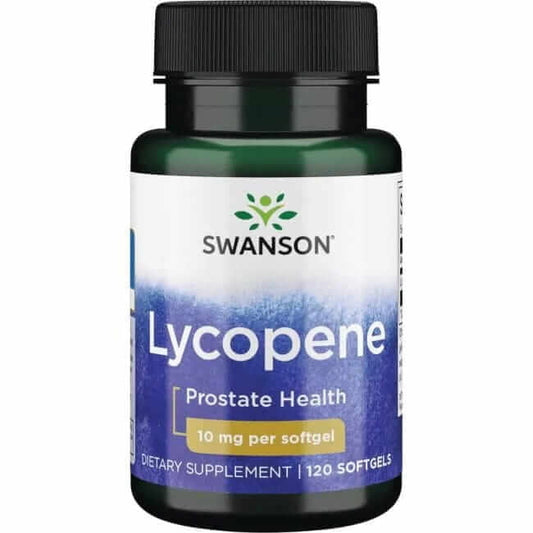 Lycopin Kapseln von Swanson Health Products, 120 Stück, Nahaufnahme der schwarzen Kapseln in einer Packung