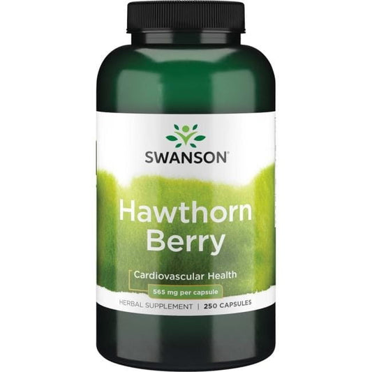 Weißdornbeeren-Kapseln von Swanson Health Products, 565 mg, 250 Kapseln, natürliche Nahrungsergänzung in Kapseln