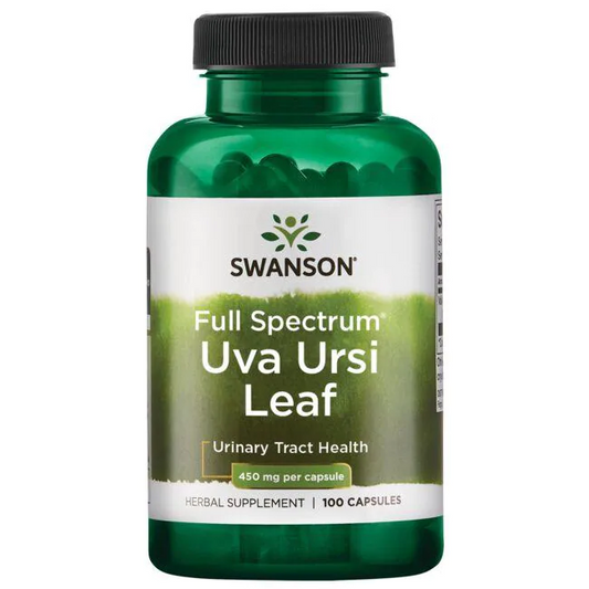 Vollspektrum Uva Ursi Blätter in 100 Kapseln von SWANSON HEALTH PRODUCTS, natürliche Nahrungsergänzung, Kräuter.
