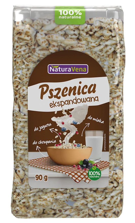 NaturaVena Expanded Seed 90 g, nährstoffreiche Saatmischung in einer transparenten Verpackung.