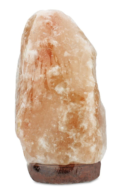Himalaya Salzlampe von Lampy Z Soli Himalajskiej, 2-3 kg, zeigt die orange-rote Kristallstruktur und warmes Licht.