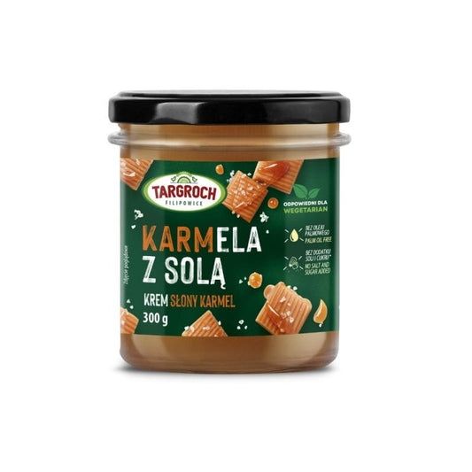 Gesalzene Karamellcreme in Glas, 300 g von TAR-GROCH-FIL mit Salz und Karamellgeschmack, cremige Süßigkeit für Desserts