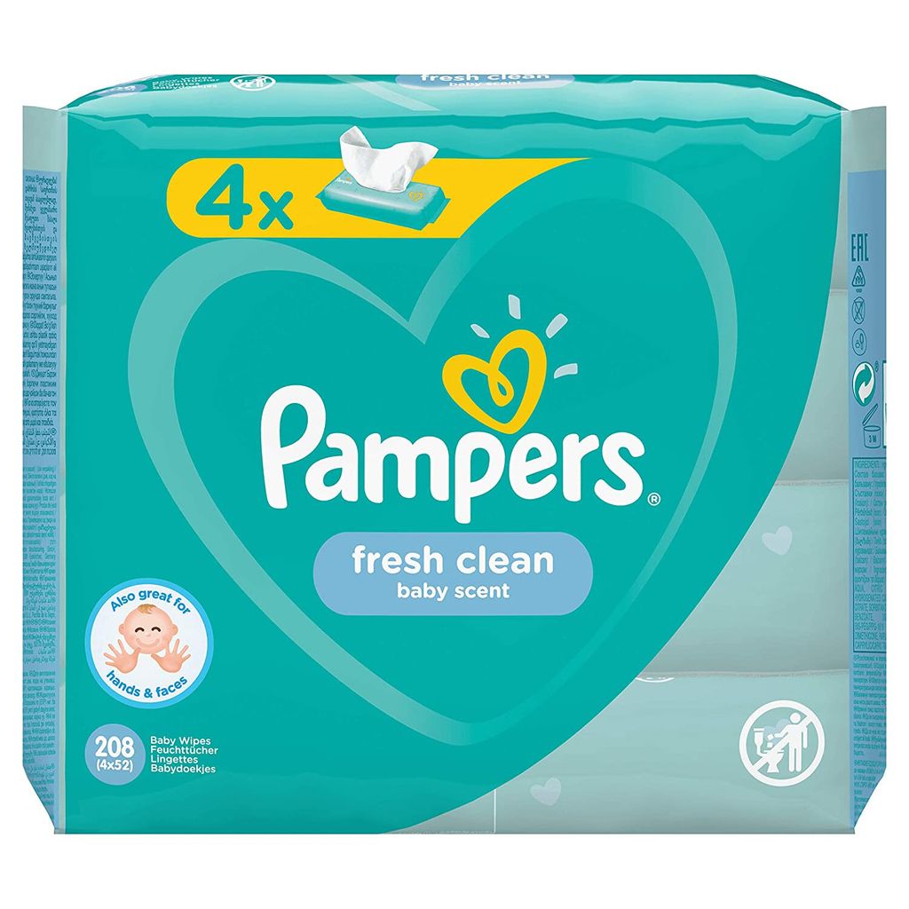 Șervețele Fresh Clean Pampers 4x52 buc