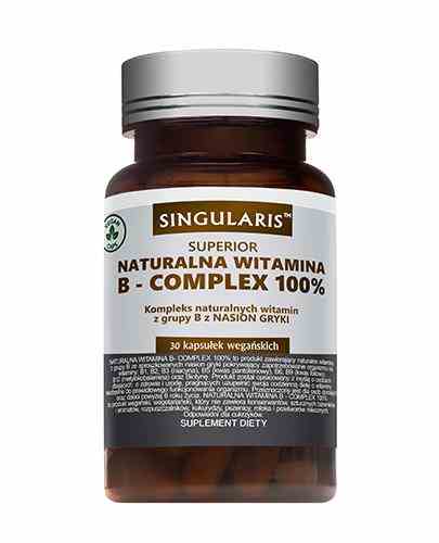 Singularis Vitamin B-Komplex Bio Forte in 30 Kapseln, natürliche B-Vitamin-Ergänzung in einer braunen Kapsel
