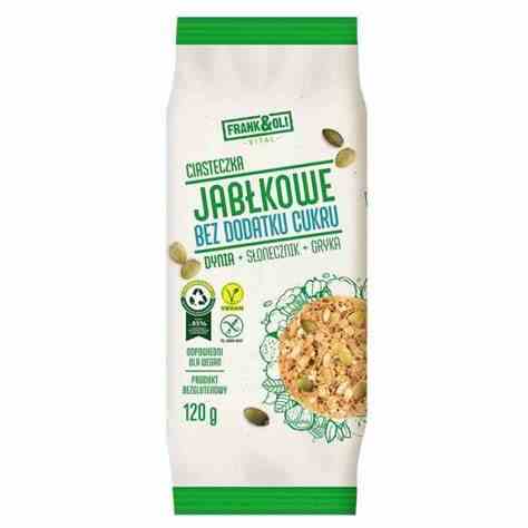 Frank&Oli Apfelkuchen mit Kürbis, ohne Zuckerzusatz, 120g, frisch und saftig mit Apfel- und Kürbisstücken, in Pappverpackung