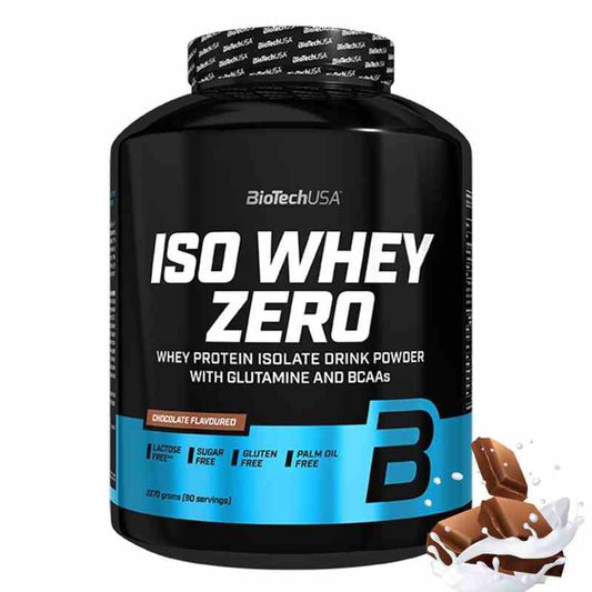 BioTech USA Iso-Molke Proteinpulver in Schokoladengeschmack, laktosefrei, 2270g Verpackung, für Muskelaufbau und Fitness