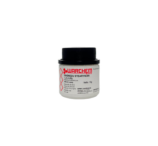 Reines Magnesiumstearat in 10g Packung von WARCHEM, feines weiße Pulver für pharmazeutische und industrielle Anwendungen