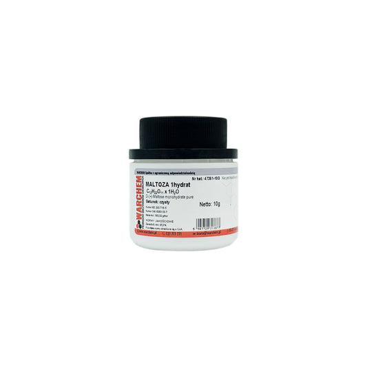 Reines Malto-Dextrin 10g von Biogo.de, transparente Verpackung, zeigt das Produkt in einer Dose.