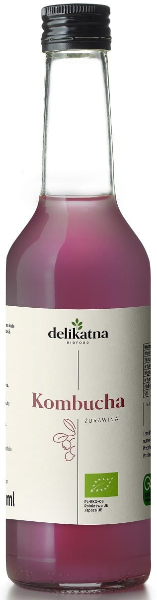 BIO-CRANBERRY-KOMBUCHA 270 ml - DELIKATNA - Biogo.de
