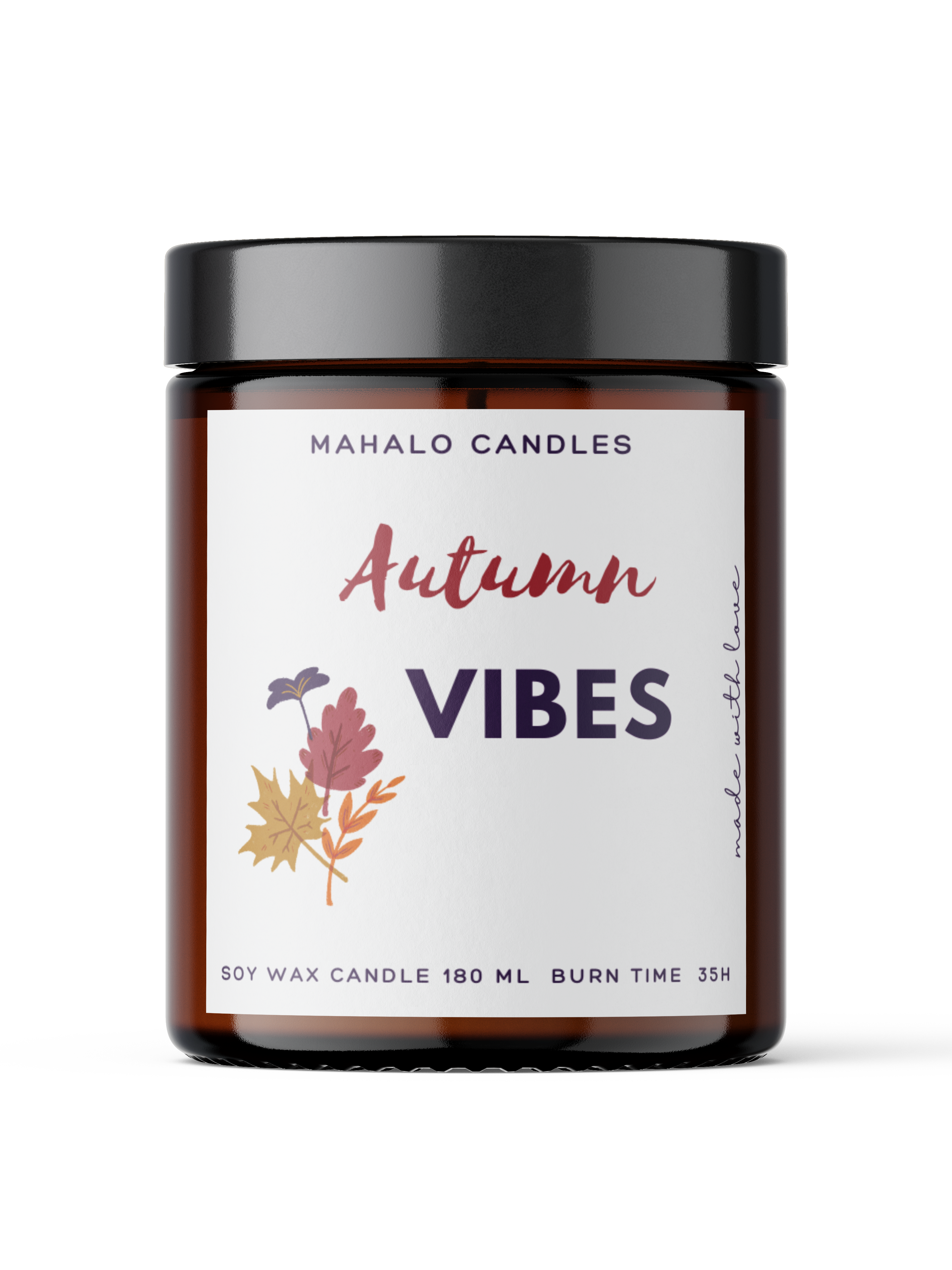 AUTUMN VIBES Sojakerze 180 ml handgefertigte MahaloCandles - Biogo.de Main image