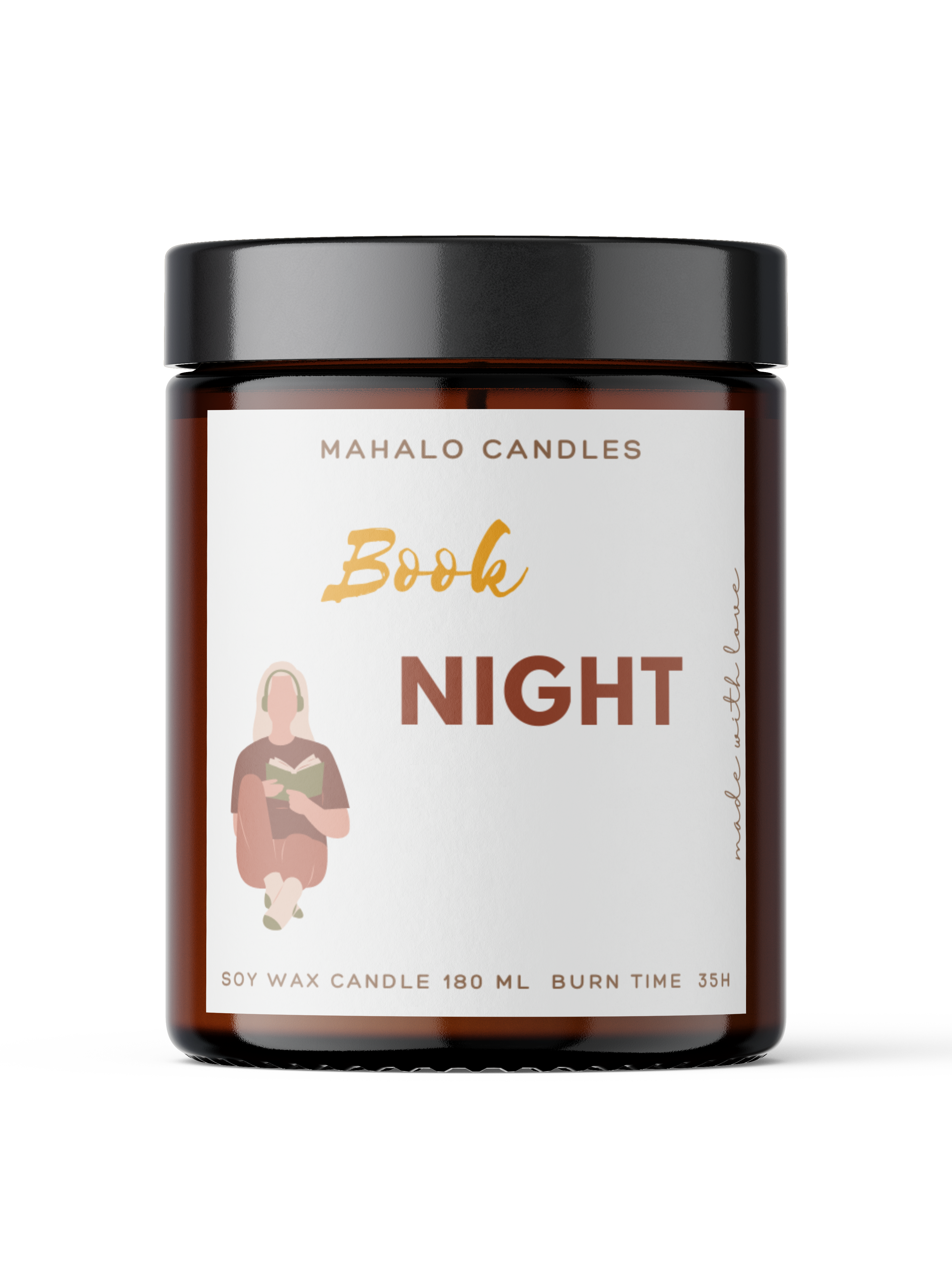 BOOKISH EVENING Sojakerze 180 ml handgefertigte MahaloCandles - Biogo.de Main image