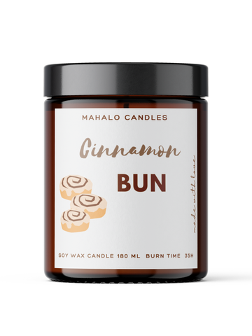 CINNAMON BUN Sojakerze 180 ml handgefertigte MahaloCandles