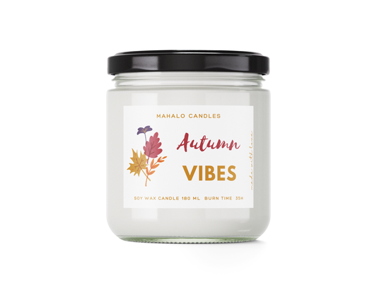 AUTUMN VIBES Sojakerze 180 ml handgefertigte MahaloCandles - Biogo.de