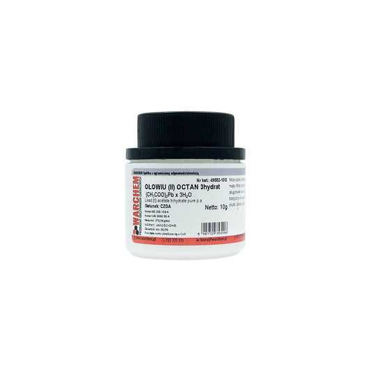 Rein Blei(II)-acetat 3-Hydrat, 10g von WARCHEM, chemisches Pulver in transparentem Behälter, Laborqualität