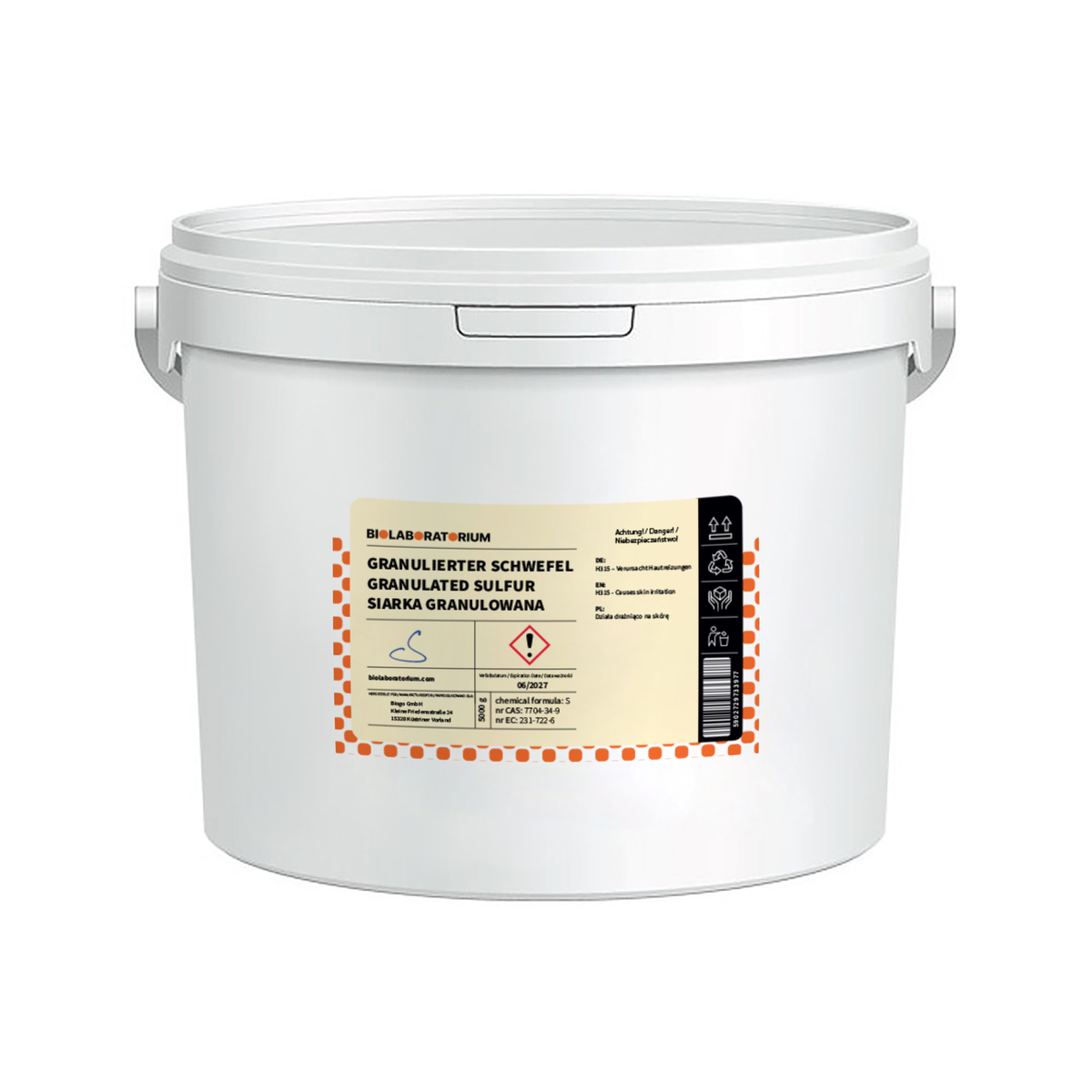 Granullangan Oltingugurt 5 kg BIOLABORATORIUM